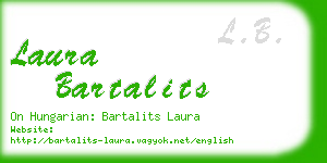 laura bartalits business card